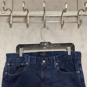 Polo Ralph Lauren Jeans Men Size 34X30 Blue Dark Wash Denim Varick Slim Straight
